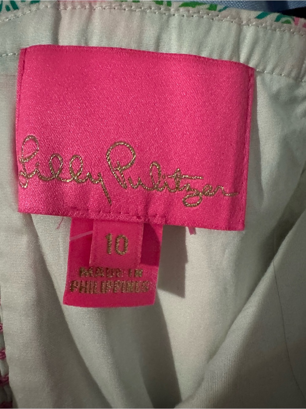 Lilly Pulitzer Kensington Stretch Cotton Botanical Green Just Wing It EUC - Picture 4 of 5